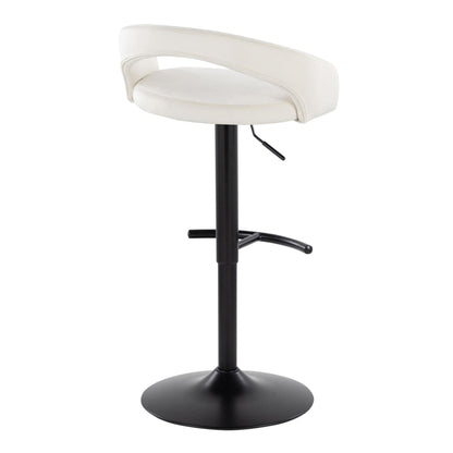 Majestic Office Furniture Upholstered Adjustable Barstool - Set of 2