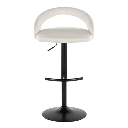 Majestic Office Furniture Upholstered Adjustable Barstool - Set of 2