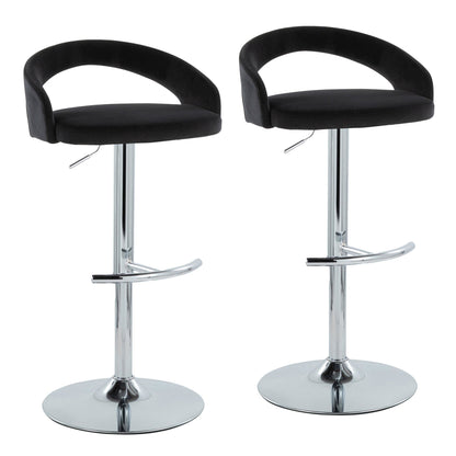 Majestic Office Furniture Upholstered Adjustable Barstool - Set of 2