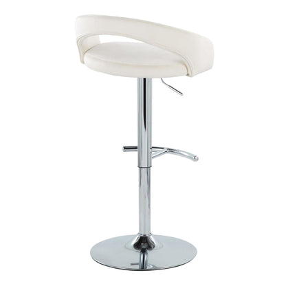 Majestic Office Furniture Upholstered Adjustable Barstool - Set of 2