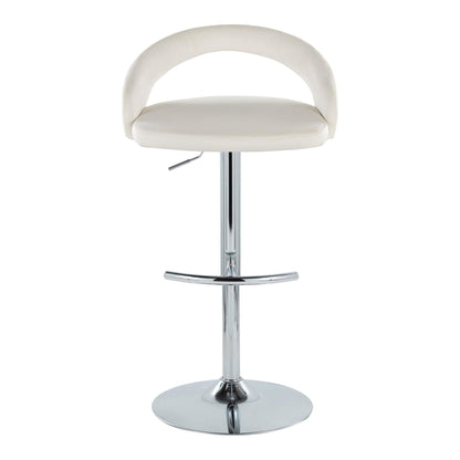Majestic Office Furniture Upholstered Adjustable Barstool - Set of 2