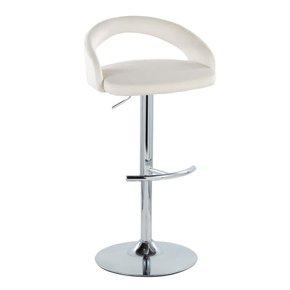 Majestic Office Furniture Upholstered Adjustable Barstool - Set of 2
