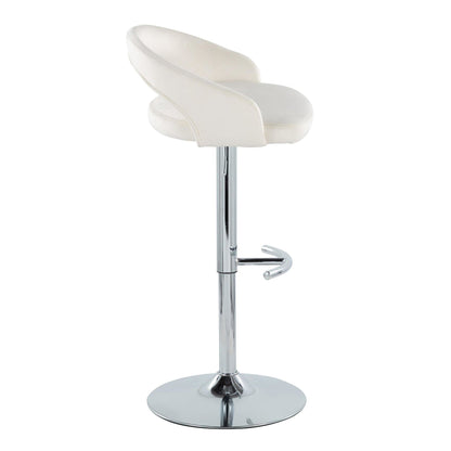 Majestic Office Furniture Upholstered Adjustable Barstool - Set of 2