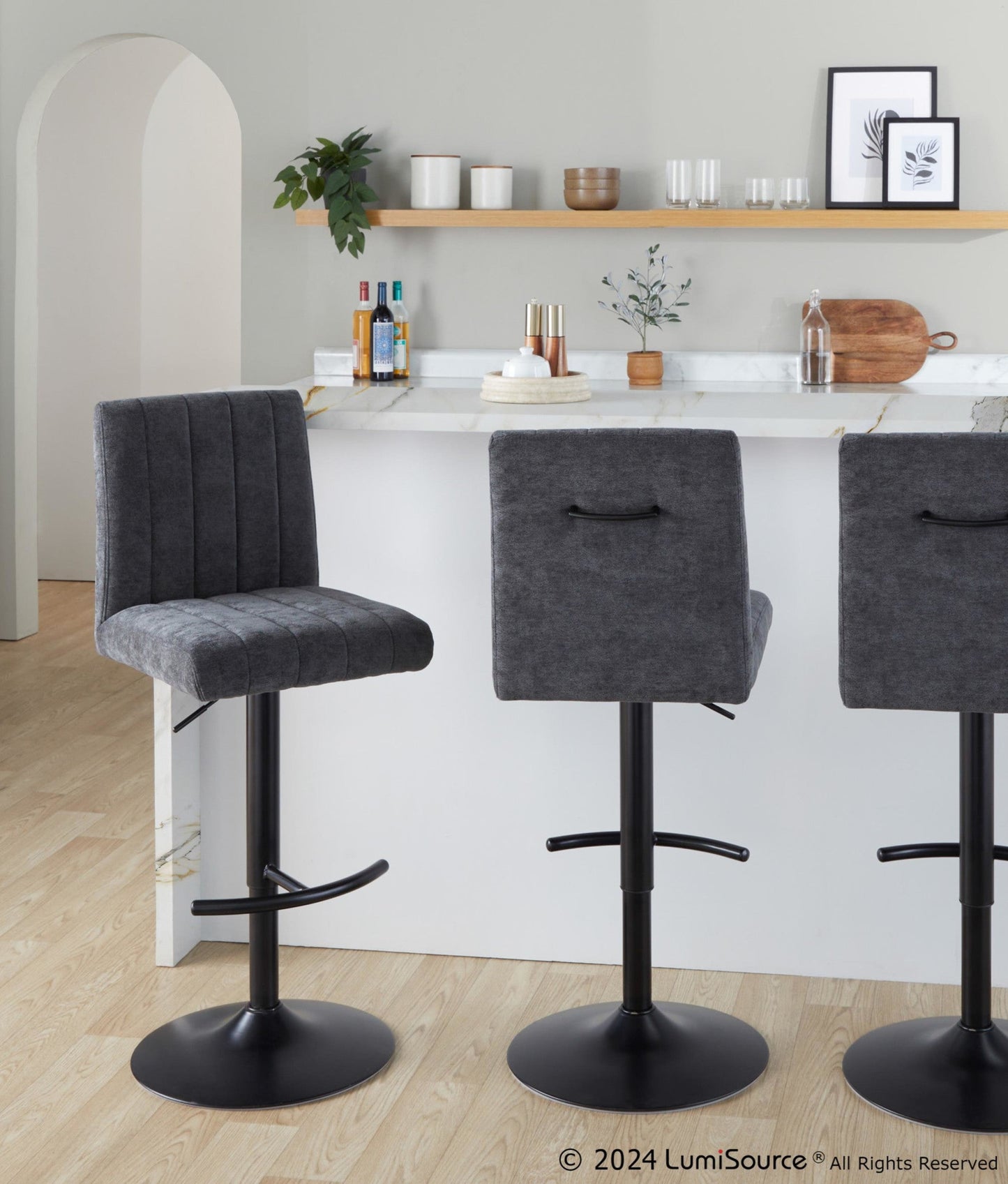 Majestic Office Furniture Adjustable Barstool - Set of 2