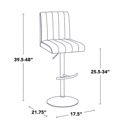 Majestic Office Furniture Adjustable Barstool - Set of 2