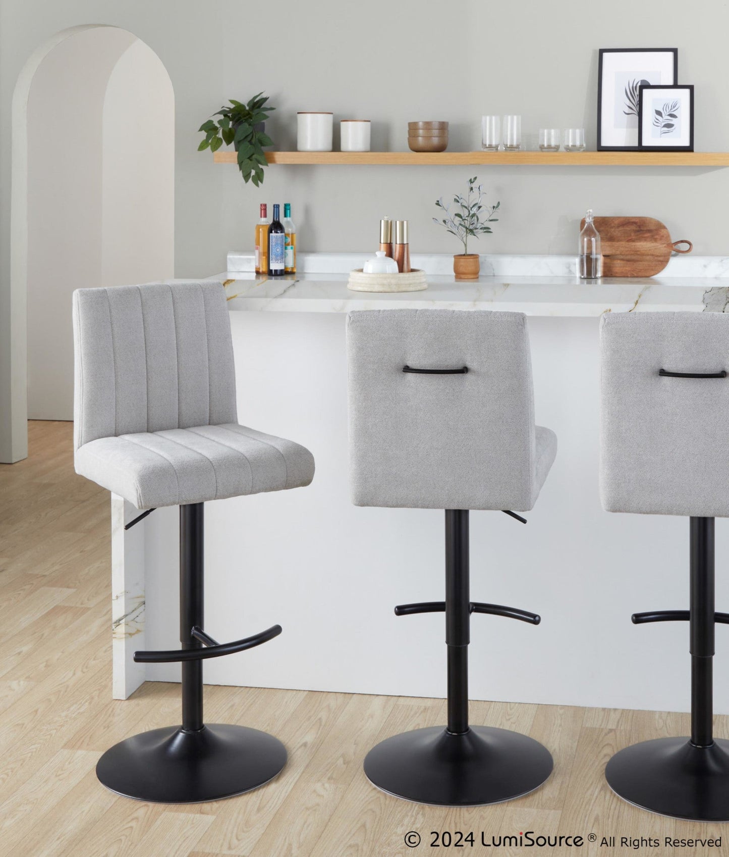 Majestic Office Furniture Adjustable Barstool - Set of 2