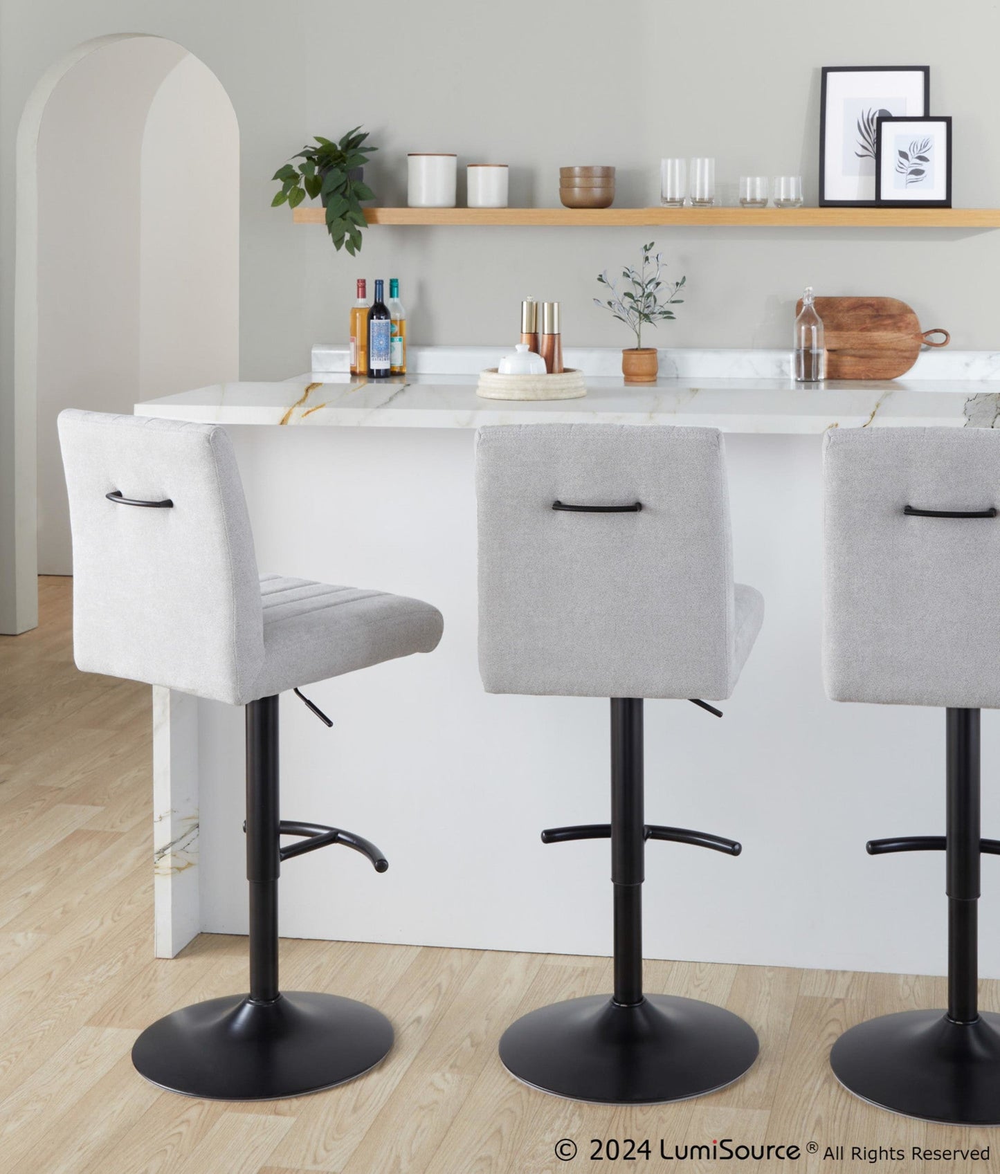 Majestic Office Furniture Adjustable Barstool - Set of 2