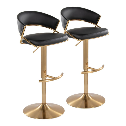 Majestic Office Furniture Adjustable Barstool - Set of 2
