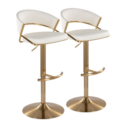 Majestic Office Furniture Adjustable Barstool - Set of 2
