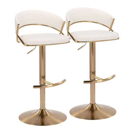 Majestic Office Furniture Adjustable Barstool - Set of 2