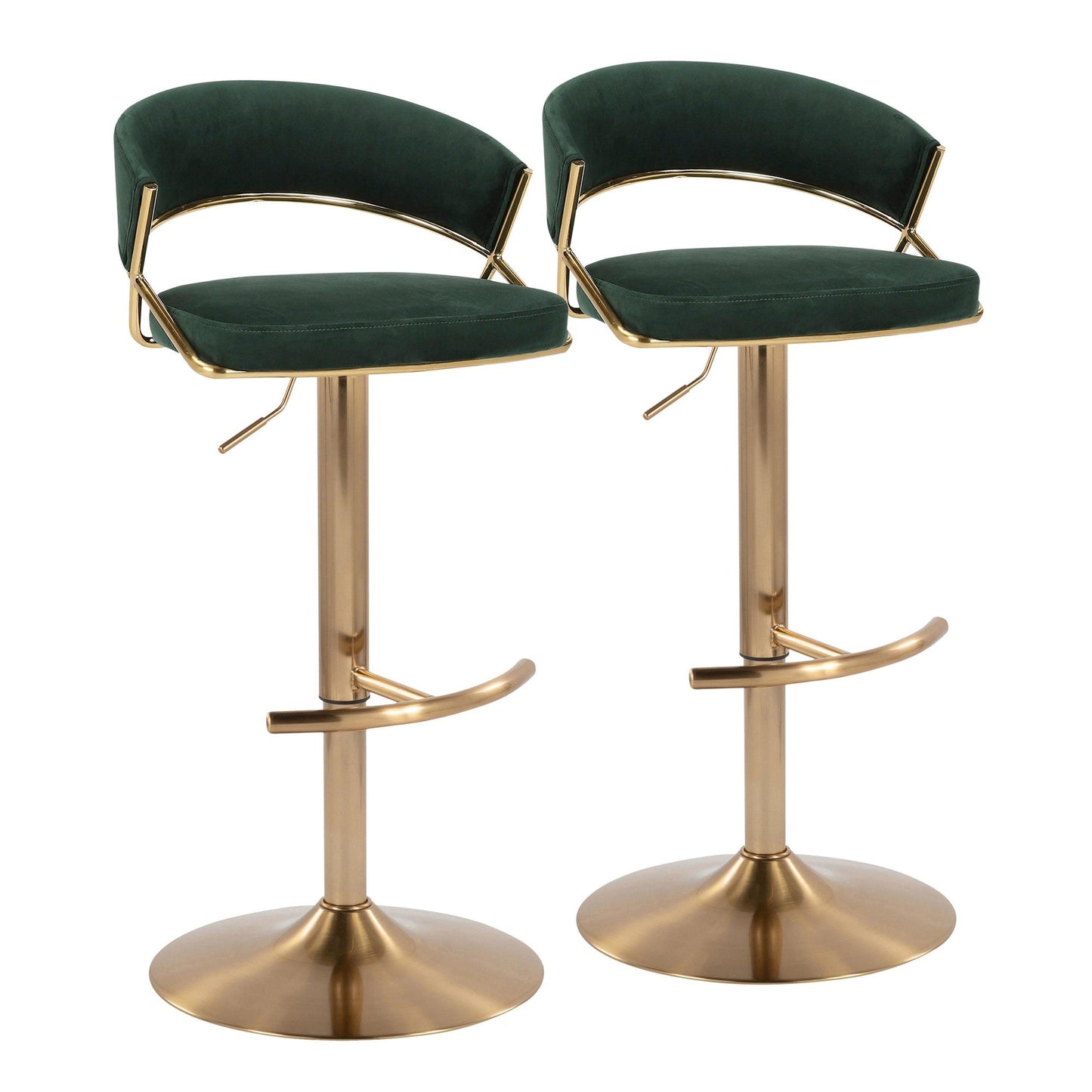 Majestic Office Furniture Adjustable Barstool - Set of 2