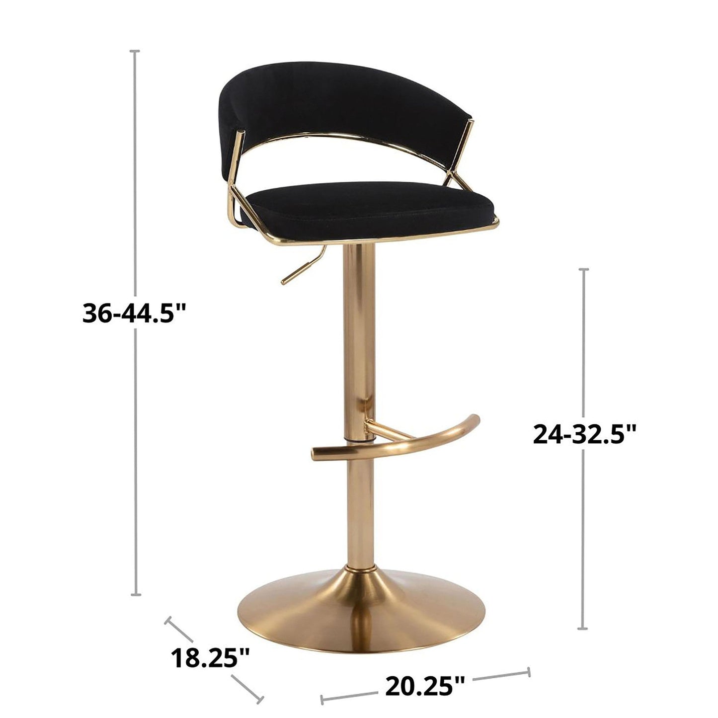 Majestic Office Furniture Adjustable Barstool - Set of 2