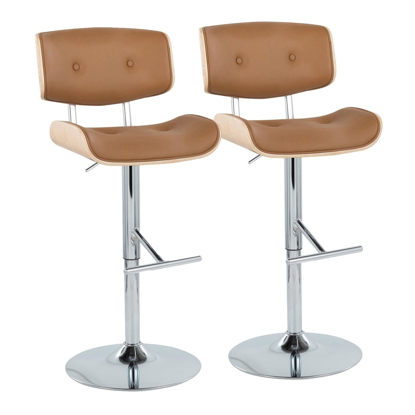 Majestic Office Furniture Adjustable Barstool - Set of 2