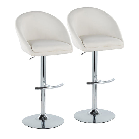Majestic Office Furniture Highback Adjustable Barstool - Set of 2