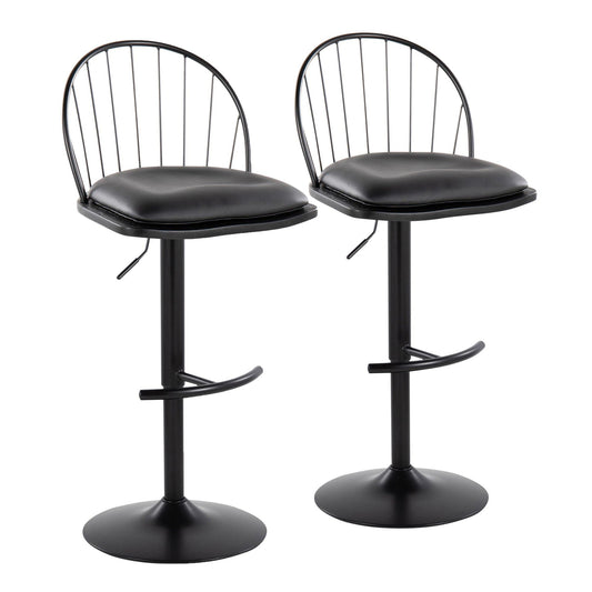 Majestic Office Furniture Adjustable Barstool - Set of 2
