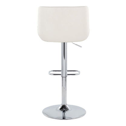 Majestic Office Furniture Upholstered Adjustable Barstool - Set of 2