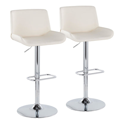Majestic Office Furniture Upholstered Adjustable Barstool - Set of 2