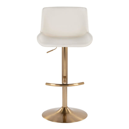 Majestic Office Furniture Upholstered Adjustable Barstool - Set of 2