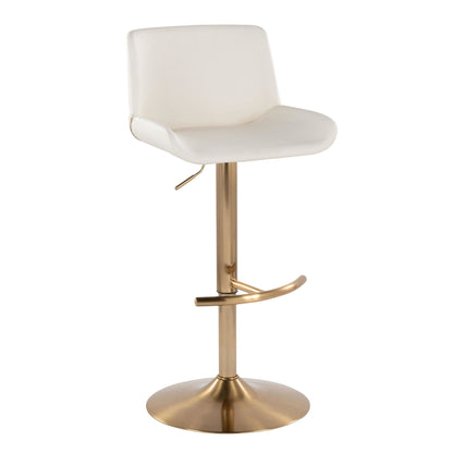 Majestic Office Furniture Upholstered Adjustable Barstool - Set of 2