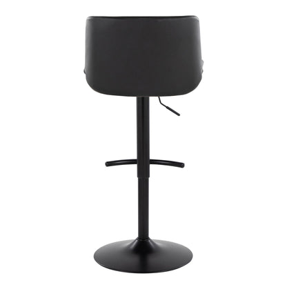 Majestic Office Furniture Upholstered Adjustable Barstool - Set of 2