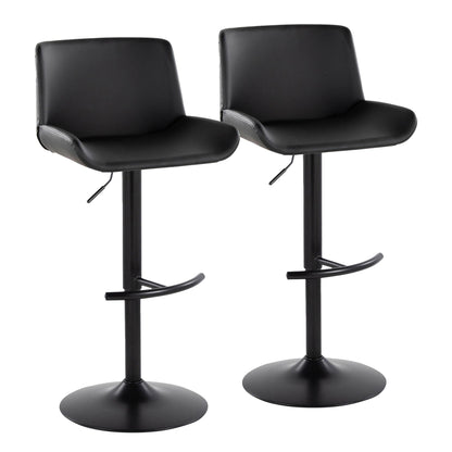 Majestic Office Furniture Upholstered Adjustable Barstool - Set of 2