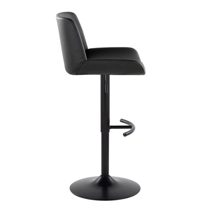 Majestic Office Furniture Upholstered Adjustable Barstool - Set of 2