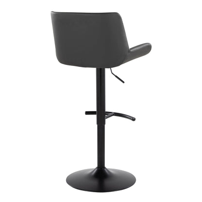 Majestic Office Furniture Upholstered Adjustable Barstool - Set of 2