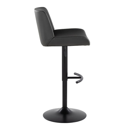 Majestic Office Furniture Upholstered Adjustable Barstool - Set of 2