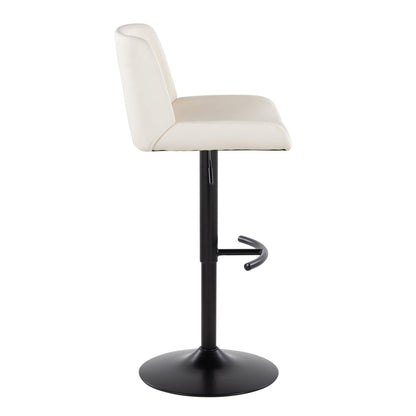 Majestic Office Furniture Upholstered Adjustable Barstool - Set of 2