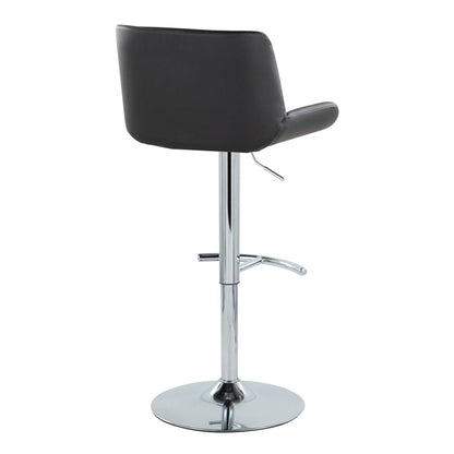 Majestic Office Furniture Upholstered Adjustable Barstool - Set of 2