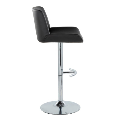 Majestic Office Furniture Upholstered Adjustable Barstool - Set of 2