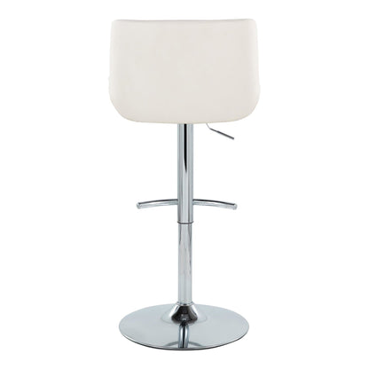 Majestic Office Furniture Upholstered Adjustable Barstool - Set of 2