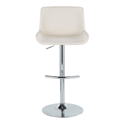 Majestic Office Furniture Upholstered Adjustable Barstool - Set of 2