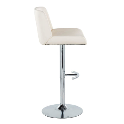 Majestic Office Furniture Upholstered Adjustable Barstool - Set of 2
