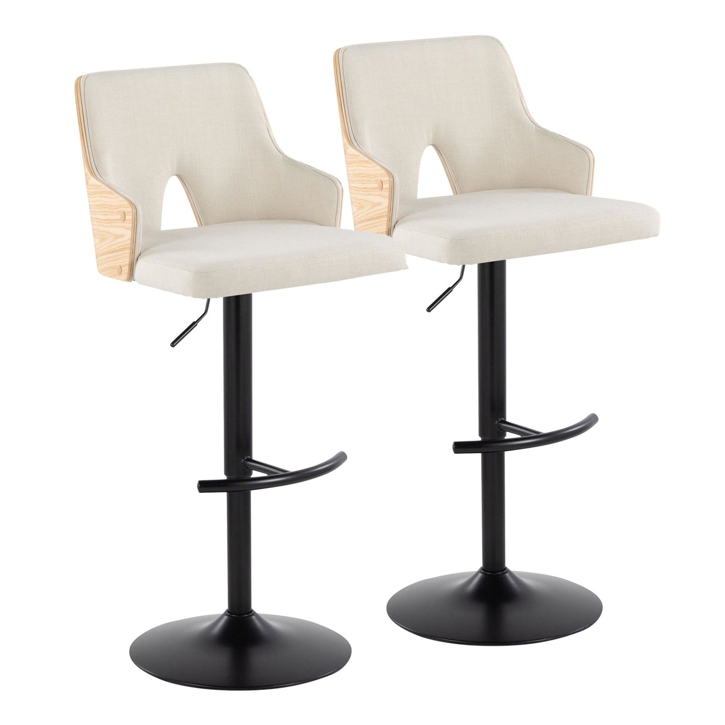 Majestic Office Furniture Adjustable Barstool - Set of 2