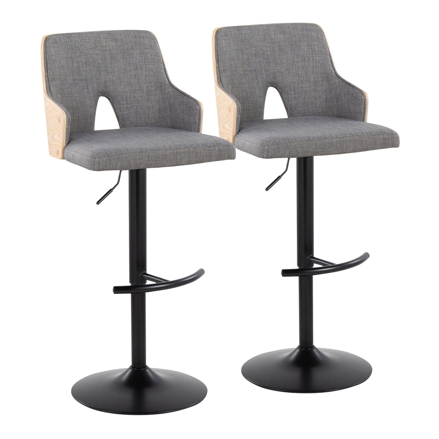 Majestic Office Furniture Adjustable Barstool - Set of 2