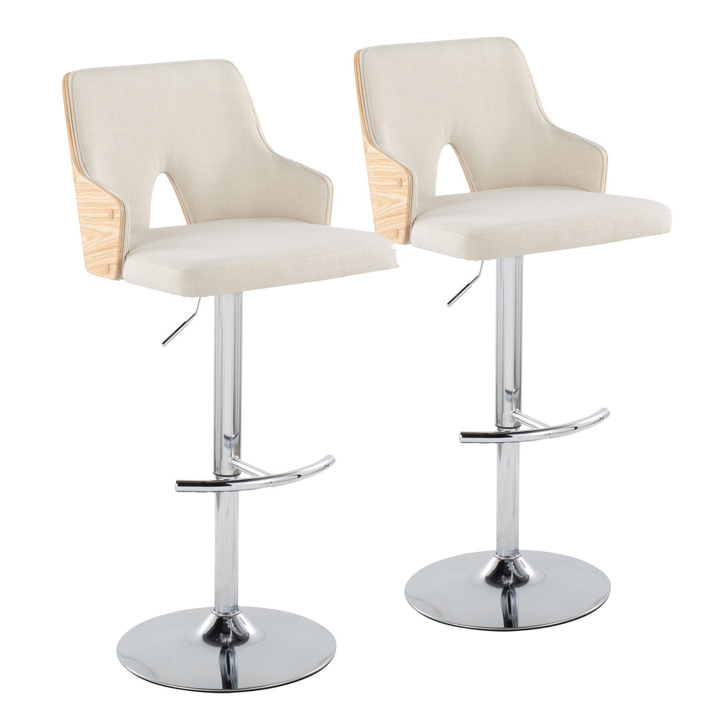 Majestic Office Furniture Adjustable Barstool - Set of 2