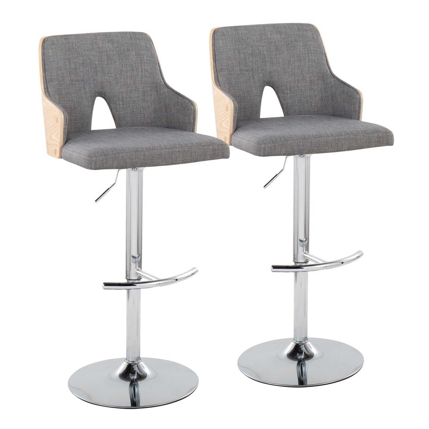 Majestic Office Furniture Adjustable Barstool - Set of 2