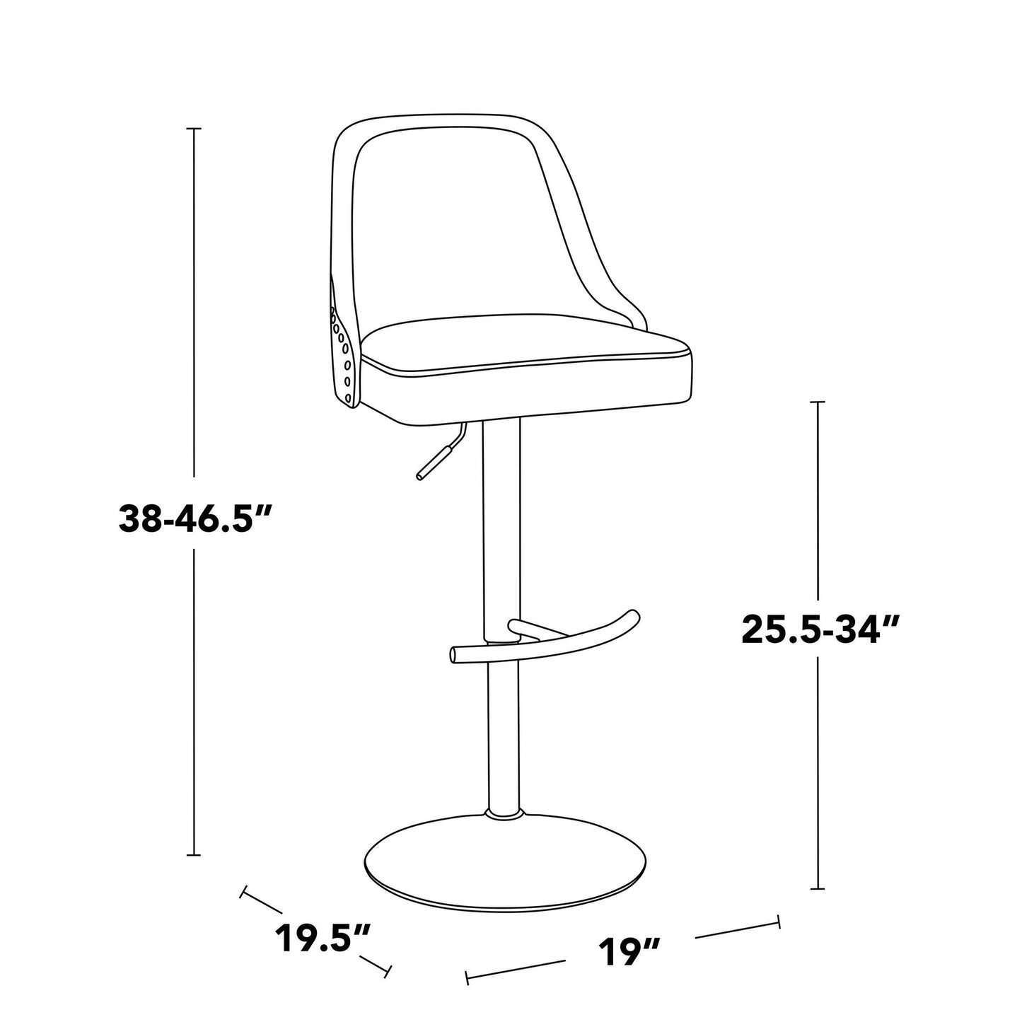 Majestic Office Furniture Marcel Barstool - Set of 2