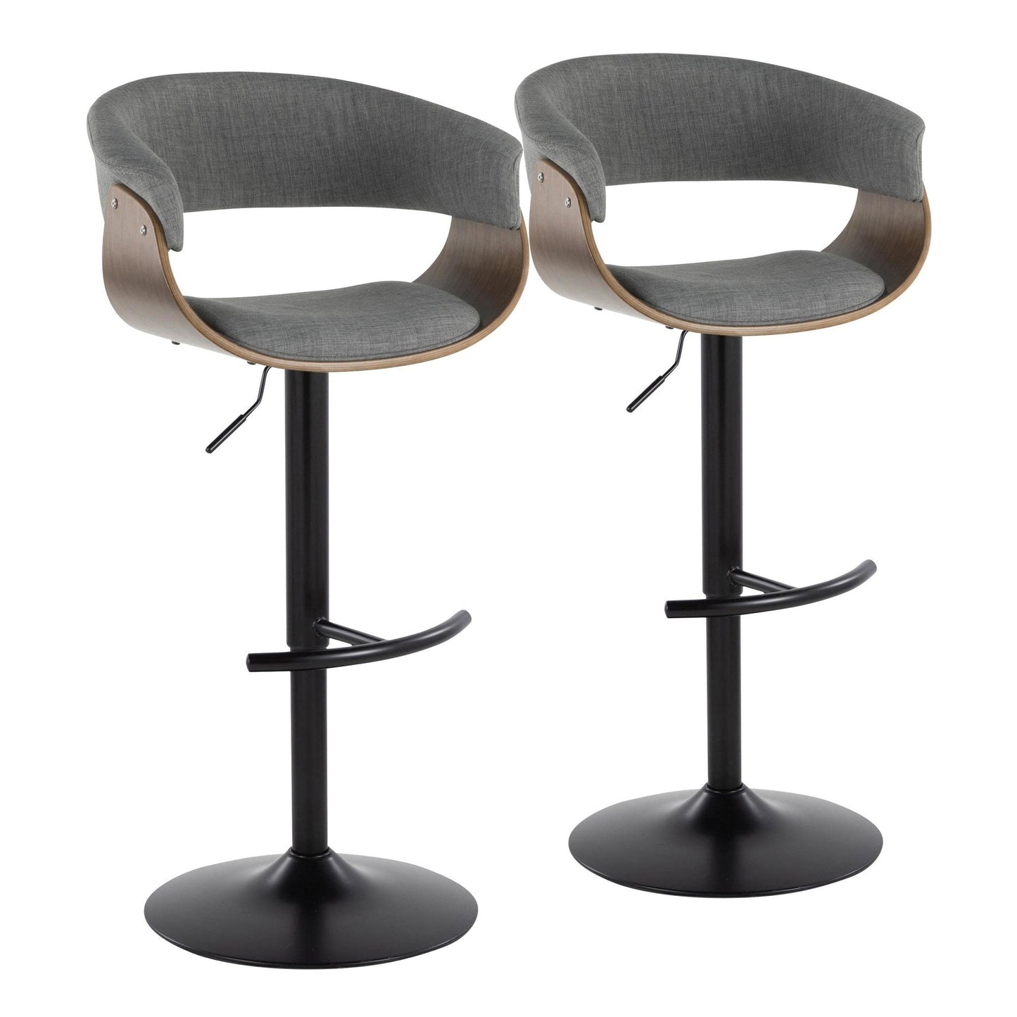 Lumisource Vintage Mod Adjustable Barstool - Set of 2