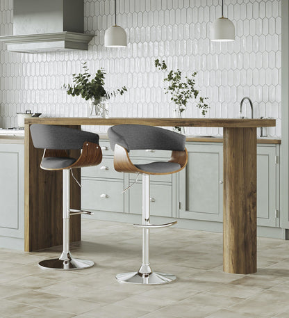 Lumisource Vintage Mod Adjustable Barstool - Set of 2
