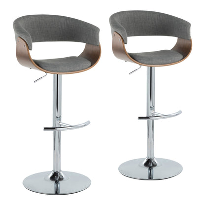 Lumisource Vintage Mod Adjustable Barstool - Set of 2