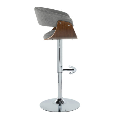 Lumisource Vintage Mod Adjustable Barstool - Set of 2