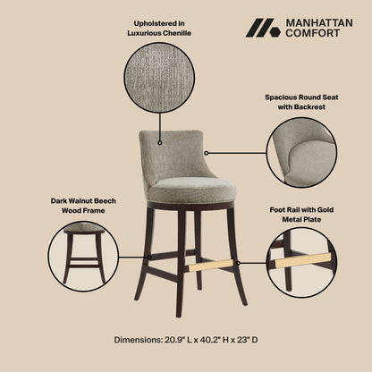 Manhattan Comfort Lucia Barstool