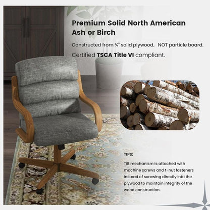 Chromcraft Douglas D9550 Casual Dining Chair Caster Swivel Tilt Fabric Dinning Chair with ASH farbic