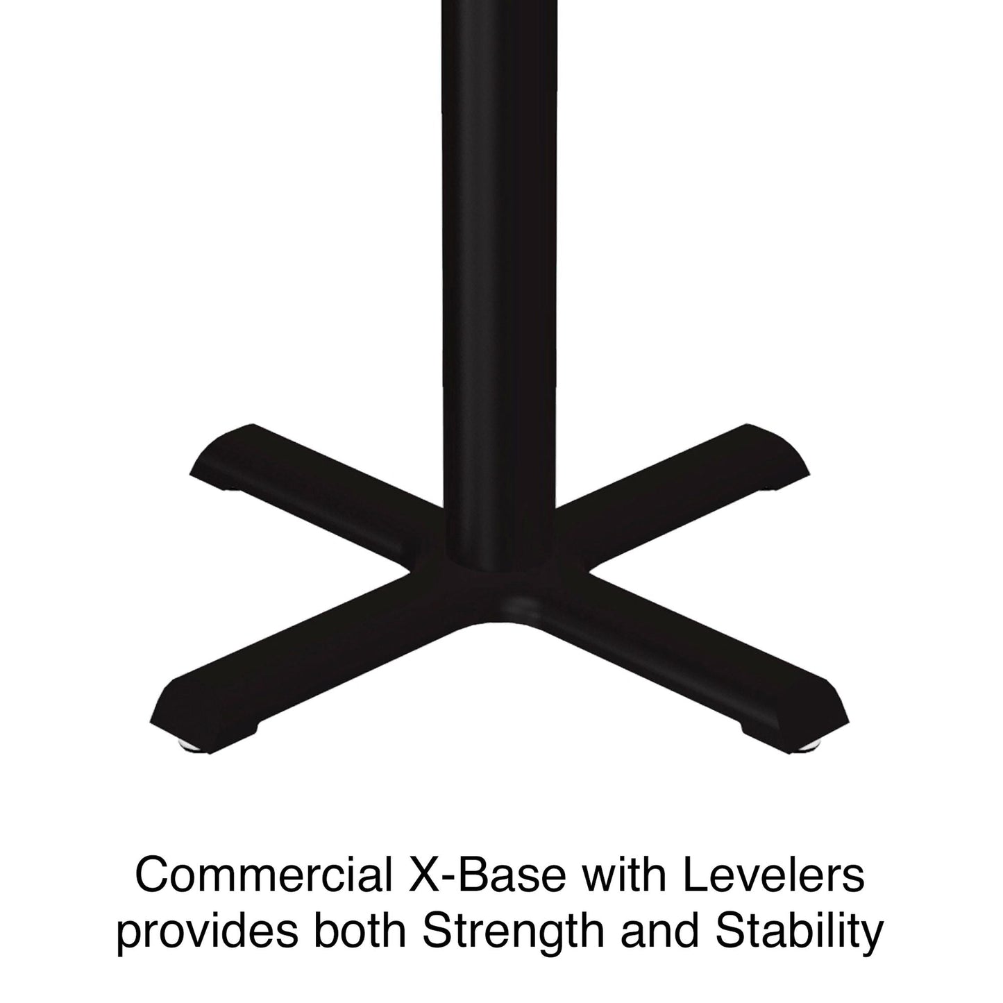 Majestic Office Furniture Bar Stool or Standing Height Deluxe High-Pressure Cafe and Breakroom Table with Cast Iron Base