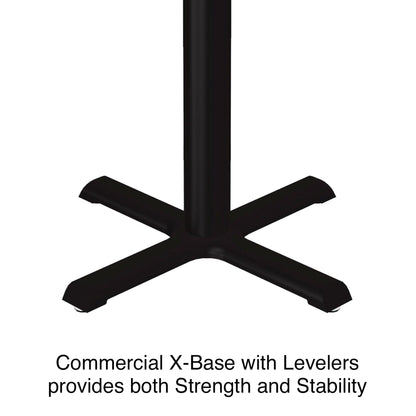 Majestic Office Furniture Bar Stool or Standing Height Deluxe High-Pressure Cafe and Breakroom Table with Cast Iron Base