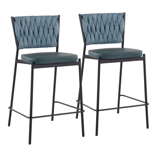 Majestic Office Furniture Tania 24" Fixed-Height Counter Stool - Set of 2