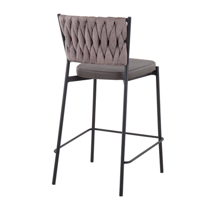 Majestic Office Furniture Tania 24" Fixed-Height Counter Stool - Set of 2