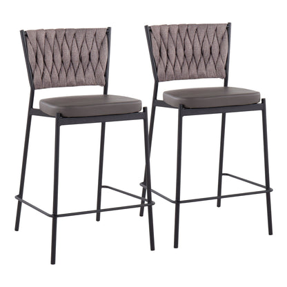 Majestic Office Furniture Tania 24" Fixed-Height Counter Stool - Set of 2